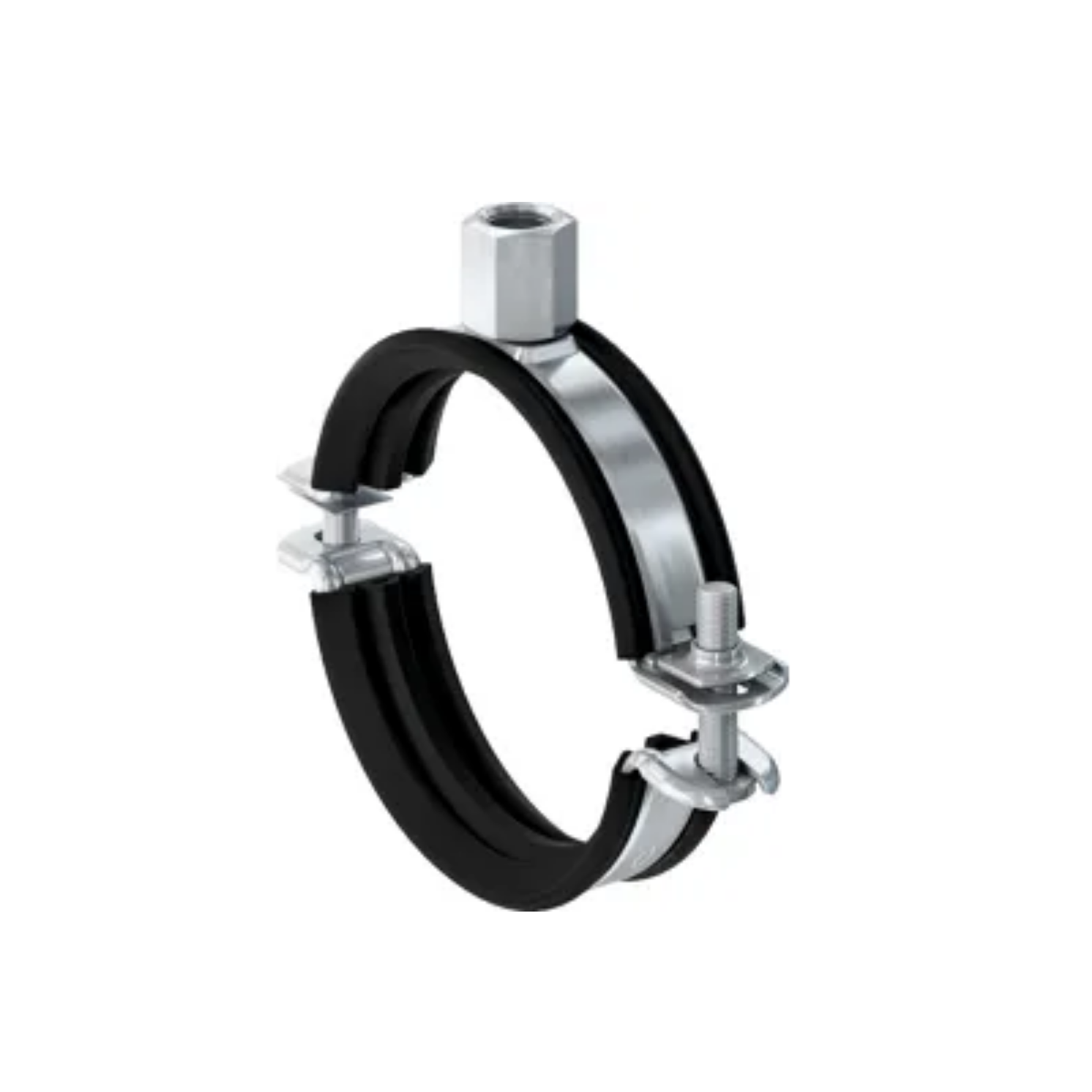 Dual-Screw Rubber-Lined Pipe Clamp