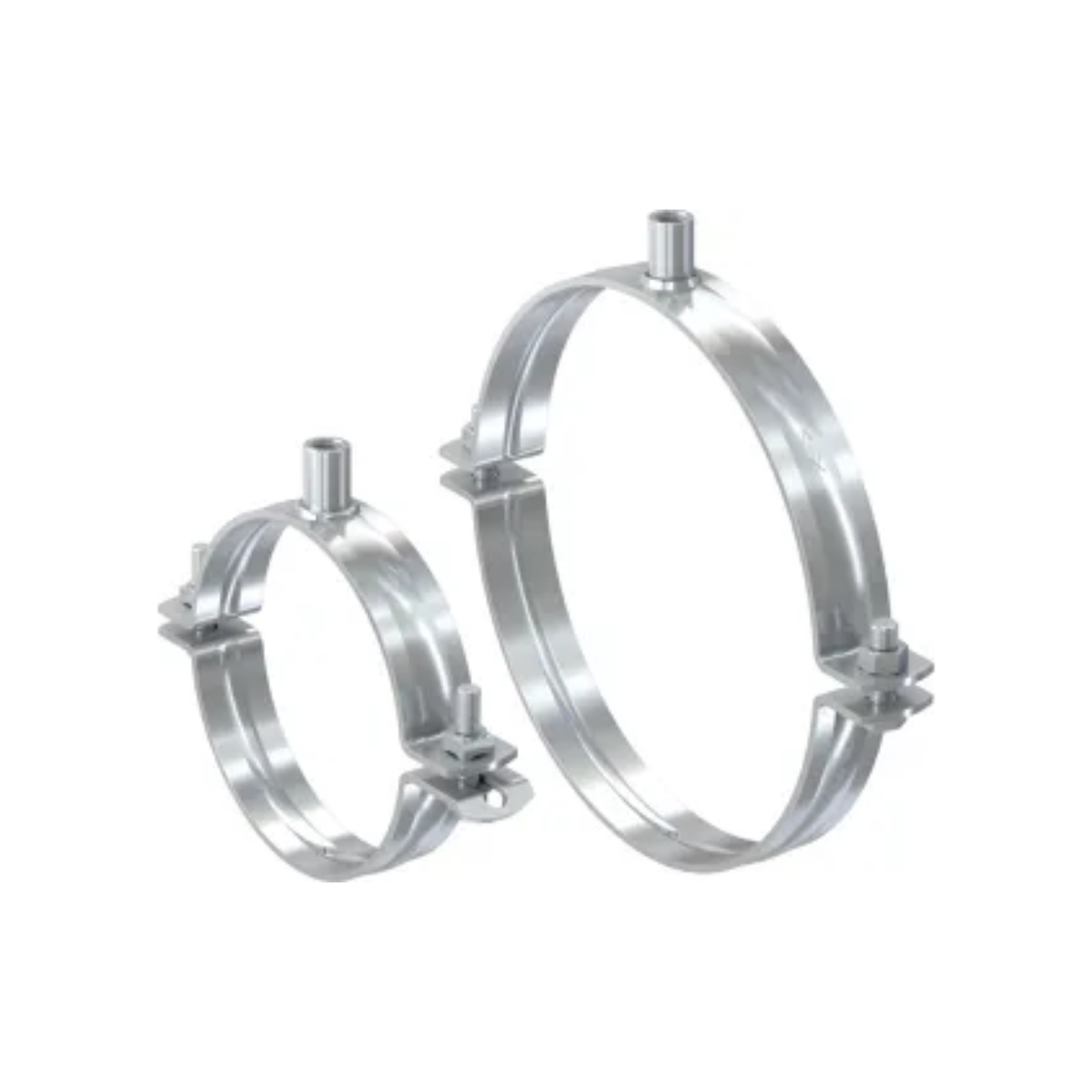 Unlined Large-Diameter HVAC & Ventilation Pipe Clamps