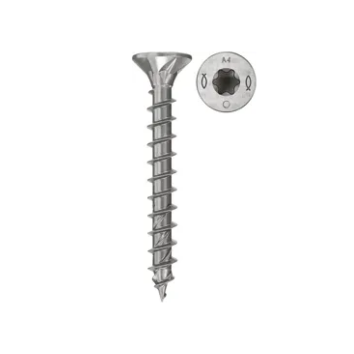 A2 Stainless Steel Countersunk Wood Screw