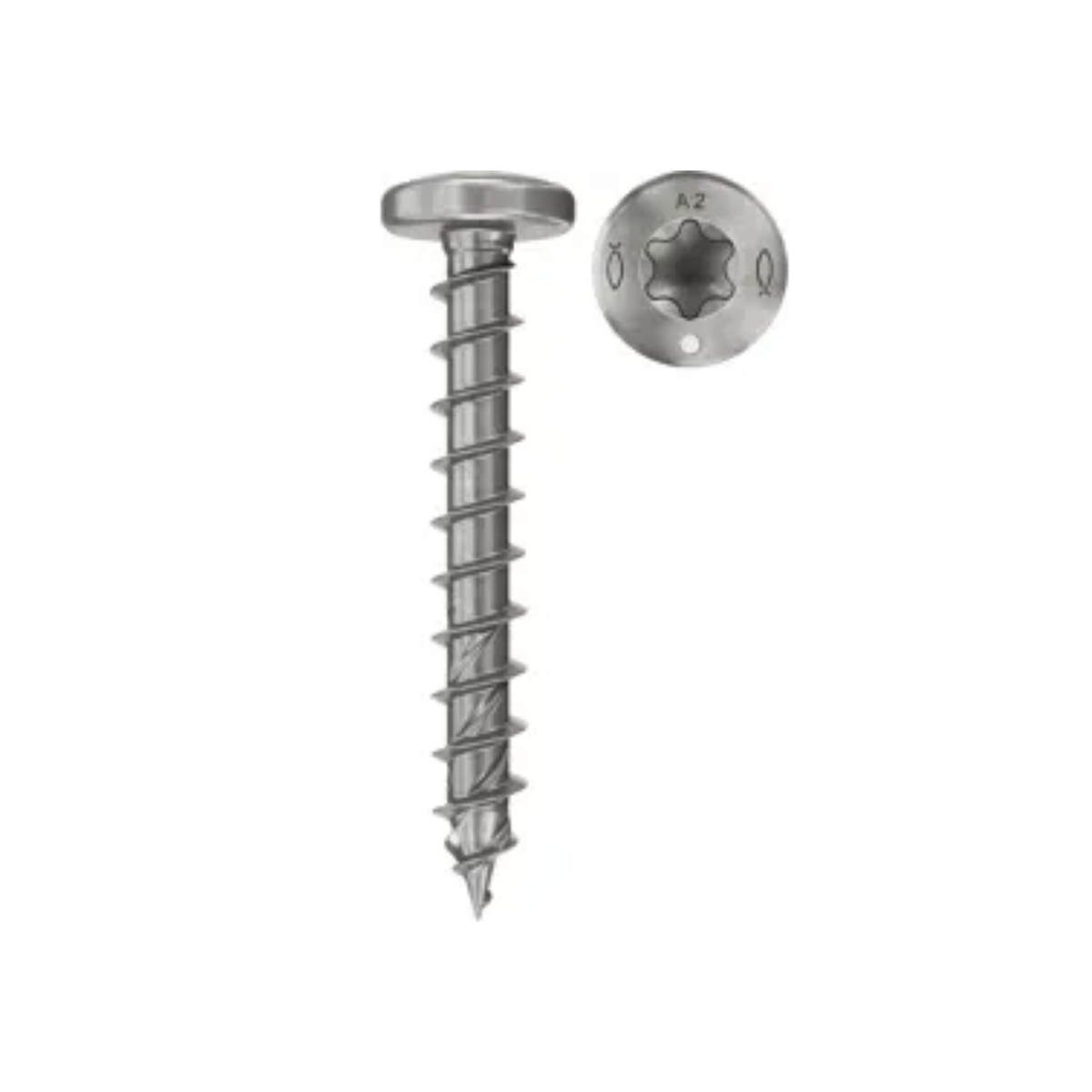 A2 Stainless Steel Pan-Head Wood Screw