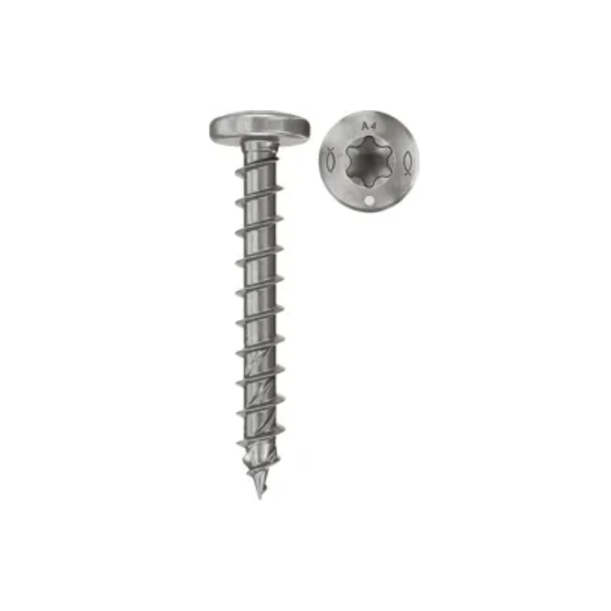 A2 Stainless Steel Pan-Head Wood Screw