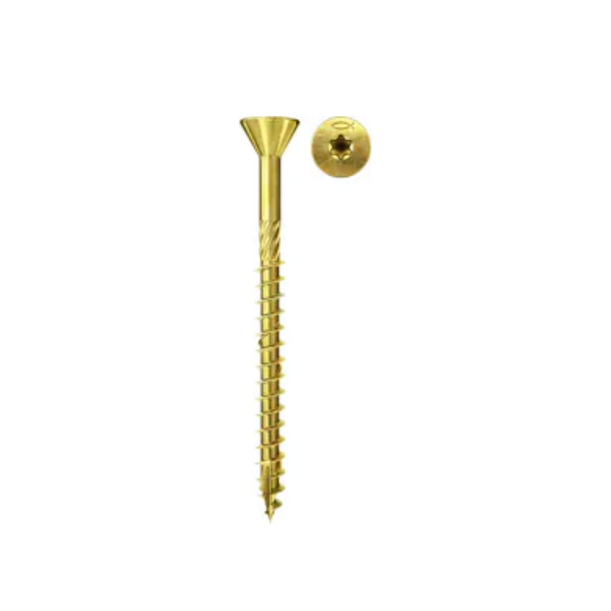 Yellow Passivated Countersunk Wood Screw