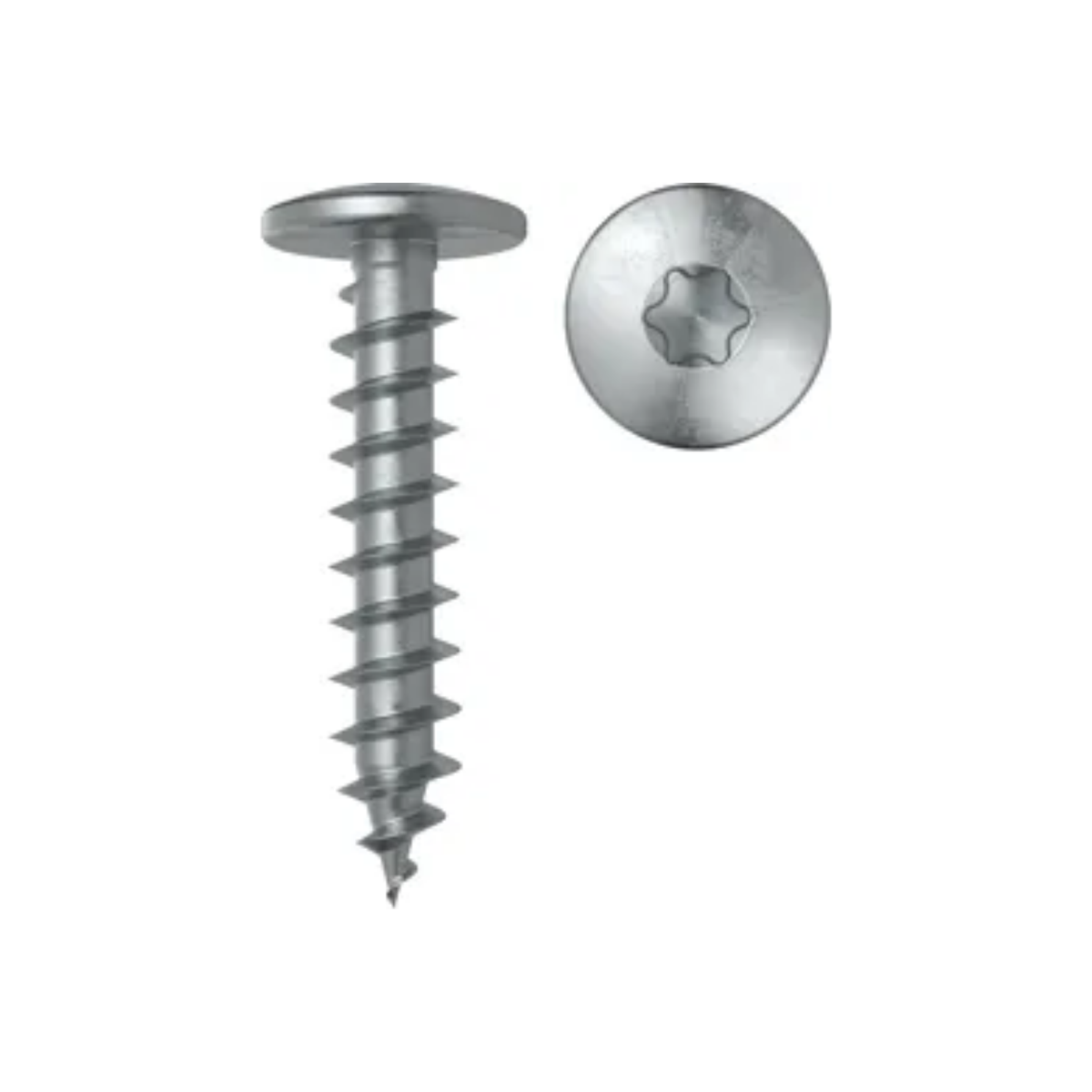 Zinc-Plated Flange Head Wood Screw