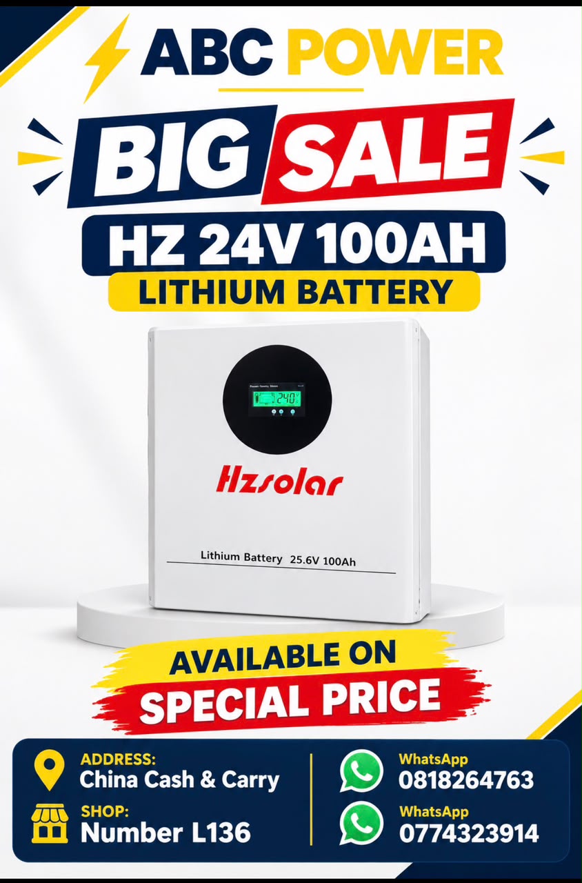 24V 100Ah Lithium Battery
