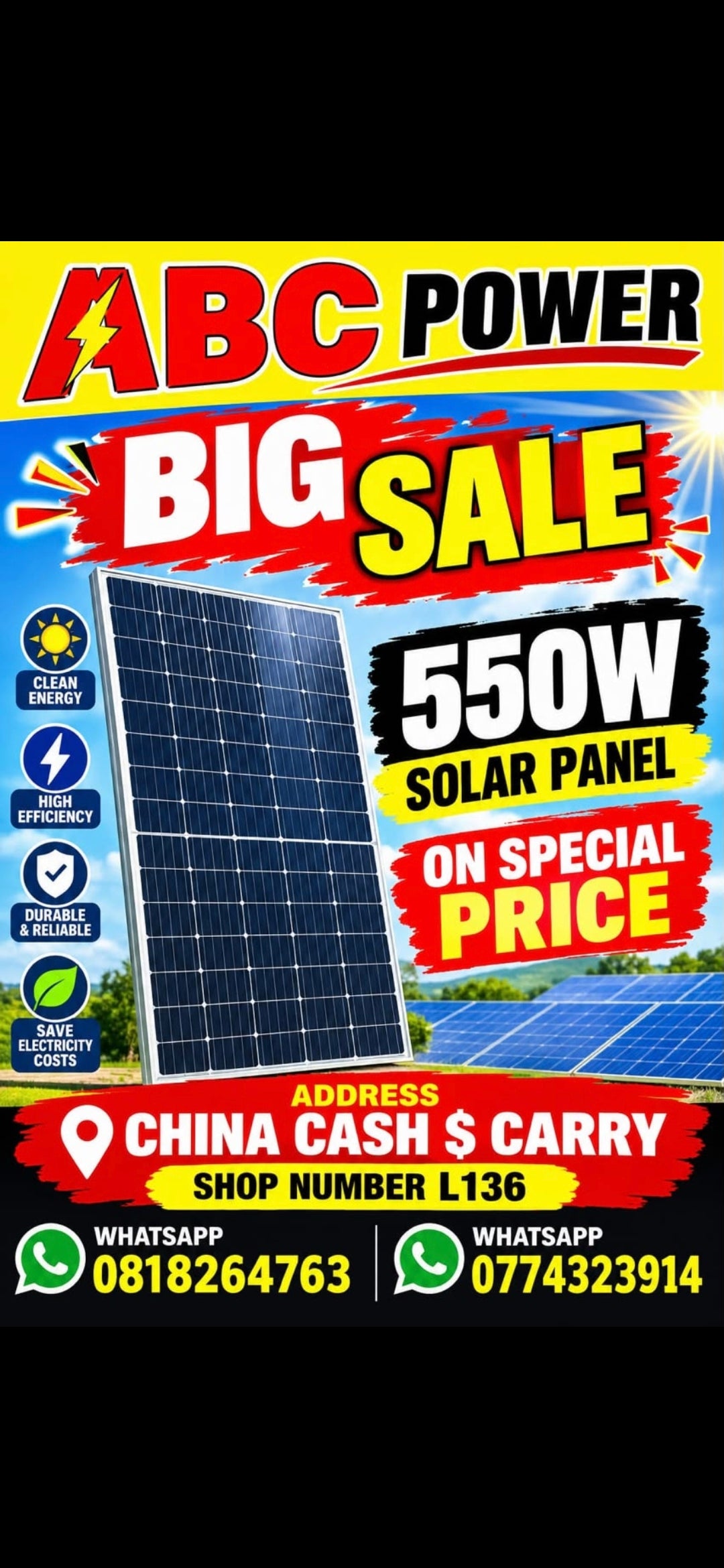 HZ SOLAR PANEAL 560W