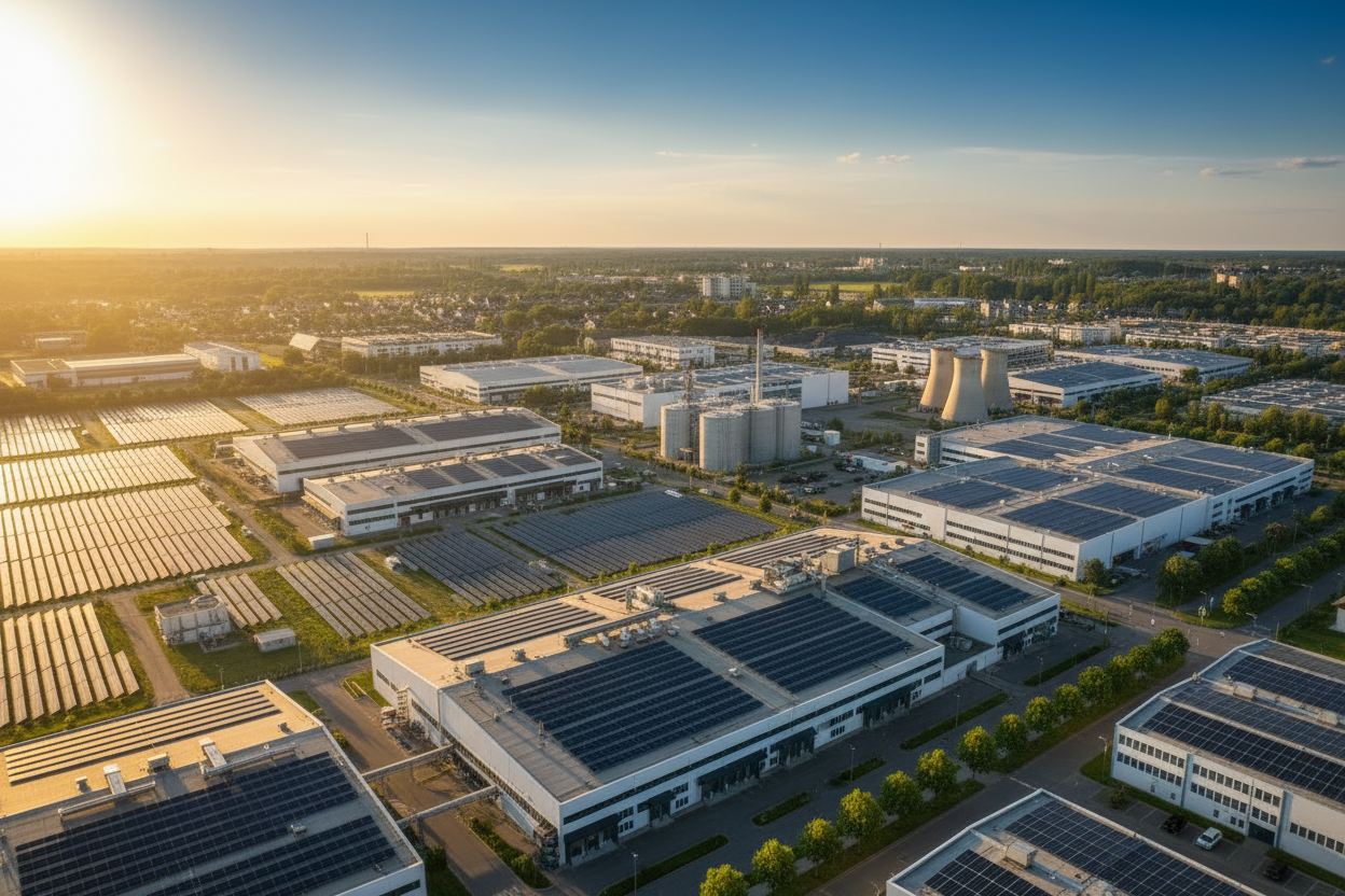 Industrial Solar Aerial View